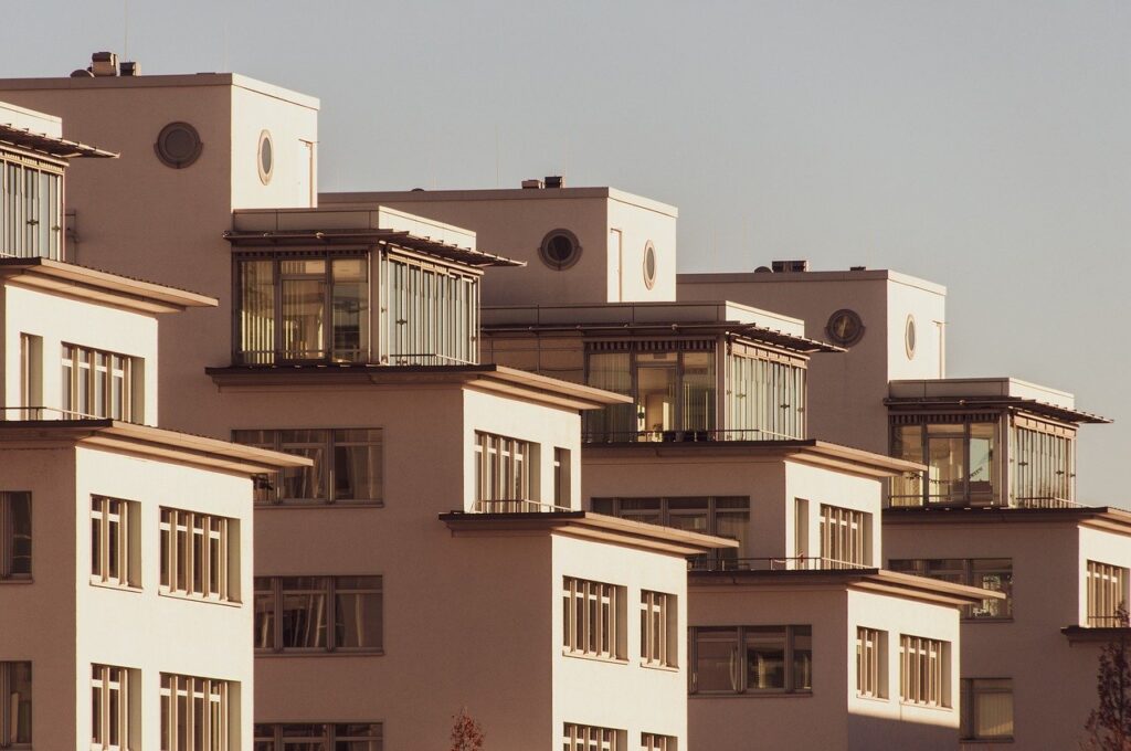 houses, apartments, buildings